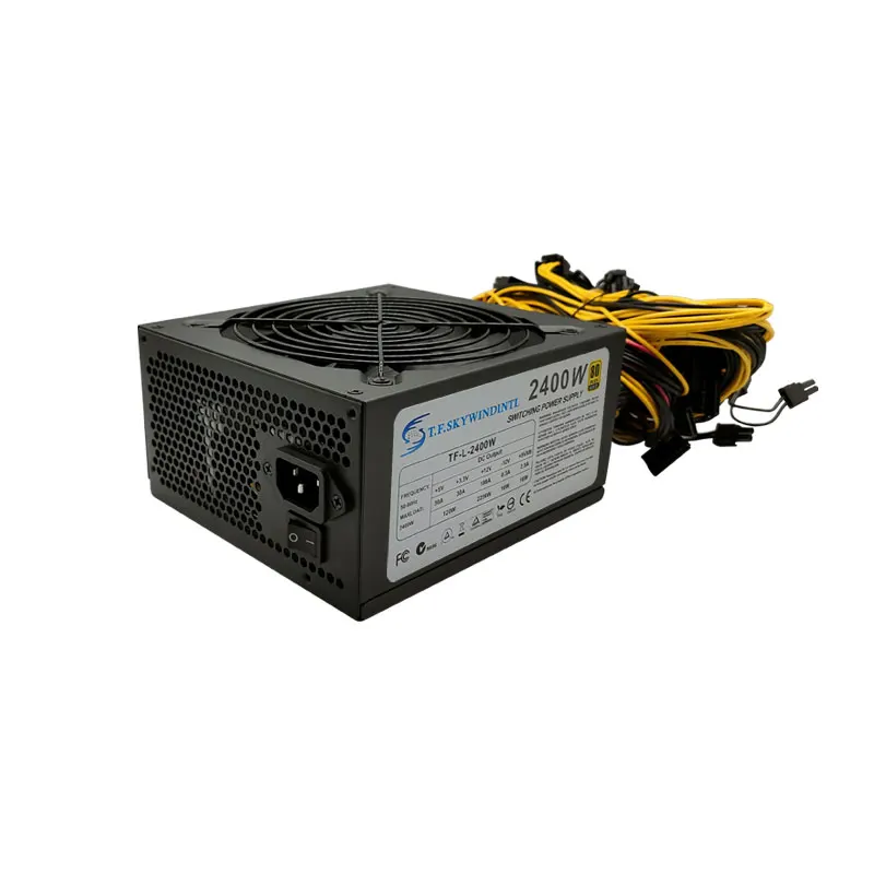 2400W PC Power Supply 2400W ATX Gold Mining Power Supply SATA IDE 8 GPU for ETH BTC Ethereum 110V 2000W PSU ASIC Bitcoin Miner