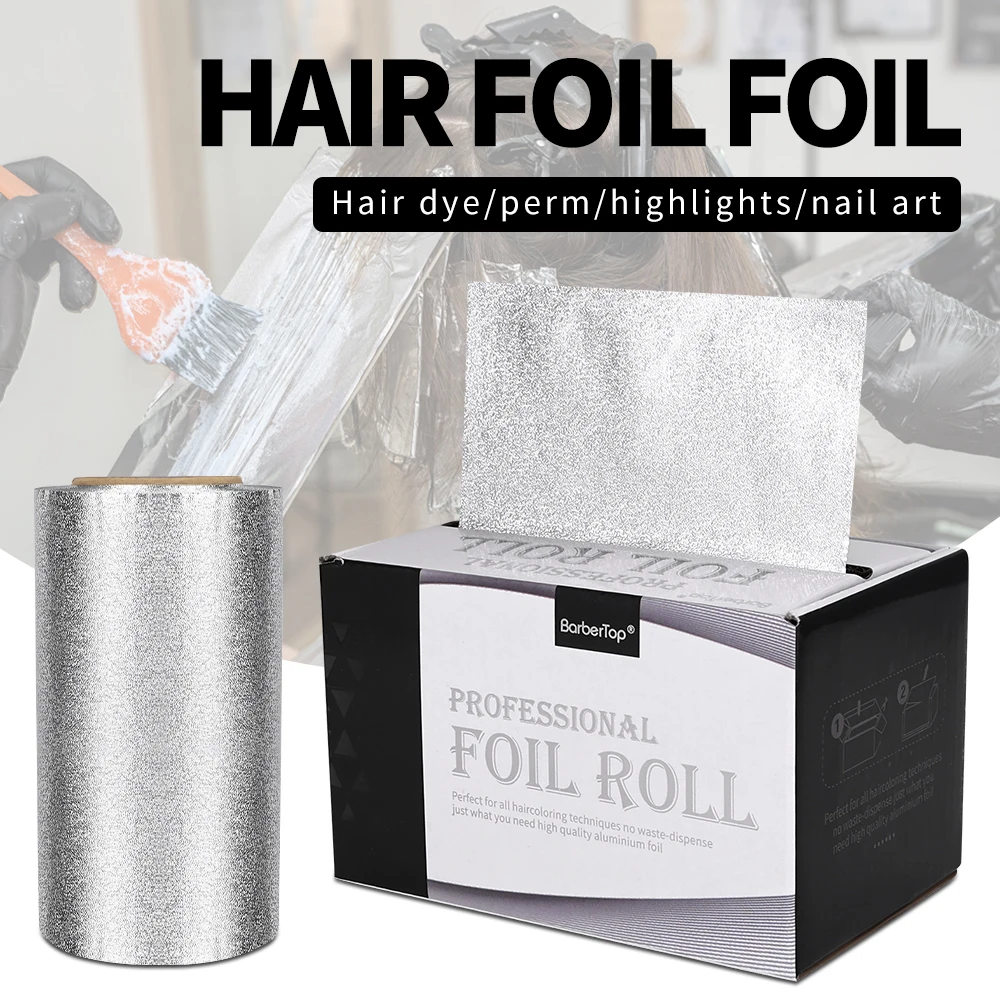 Professional Hair Tin Foil Roll For Curling, Dyeing, Highlights And Nail Polish Removal - Salon Quality Beauty Supply