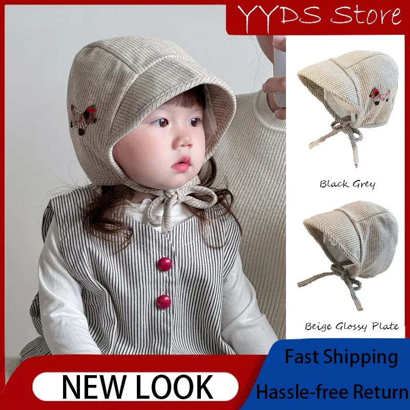 Baby Royal Hat Spring Autumn Large Brim Sun Hat Windproof Puppy Warm Beanie for Infant Boys Girls