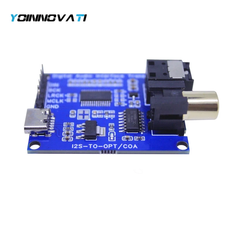 CS8406 I2S to SPDIF Optical Coaxial Digital Audio Adapter Board 24bit 192kH I²S Input to TOSLINK amp Coax Output Converter Modul