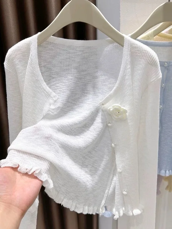 Thin Ice Silk Sun Protection Short Outerwear Ladies Spring Autumn 2026 New Summer Strap Dress Cover up Top
