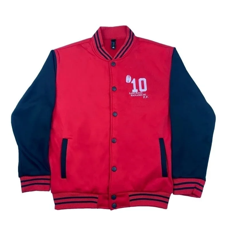 Anime Cosplay slam dunk Shohoku jacket jersey #10 Sakura AGI basketball thick outcoat cotton red sweatshirt unisex