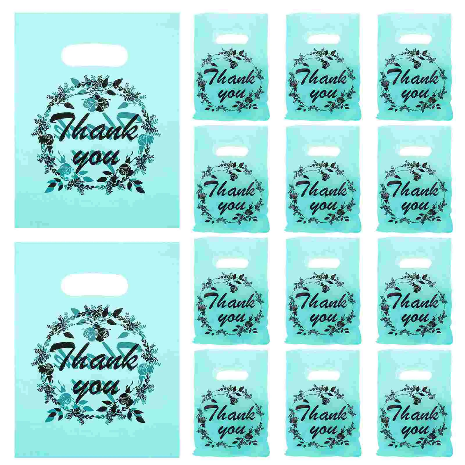 100 Pcs Thank You Merchandise Bag Gift Bags Reusable Goodie Bulk Boutique Shopping