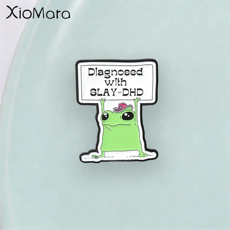 Cute Frog Enamel Pin, 