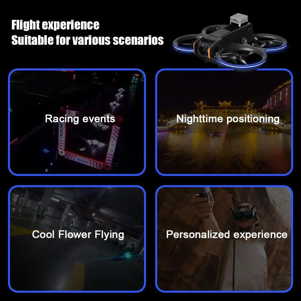 

Colorful Luminous Drone Light Strip Suitable for dji Avata2 Flying Machine High-bright Light Tube Night Flight Warning Ligh S8V1