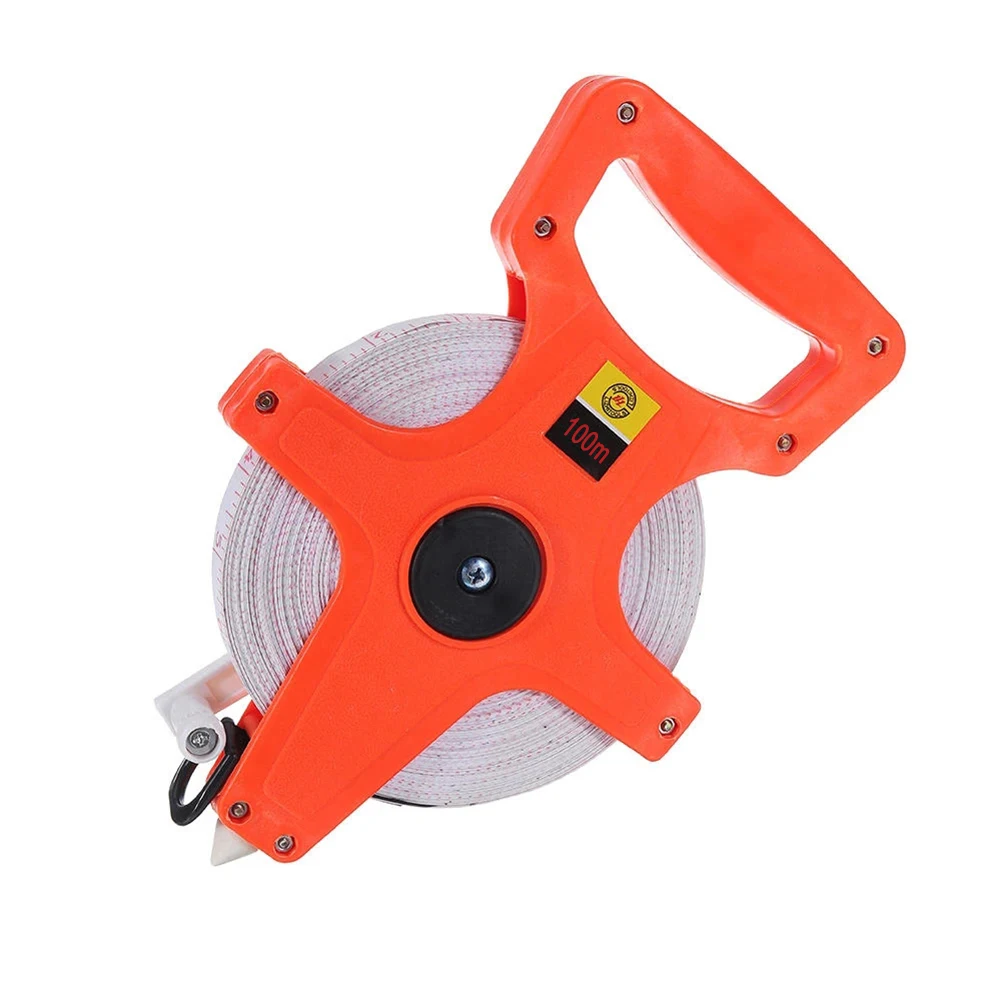 100 Meters Long Open Reel Measure Tape Metric Scale Measuring Ruler Woodworking Gadget Depth Measurement Impact Resistant Shell