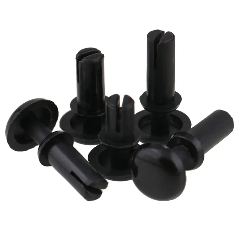 50-100 pièces R2024-r6080 noir/blanc noir blanc Nylon plastique R Type Expansion Rivet écrou pince Pc carte Rivet fixation