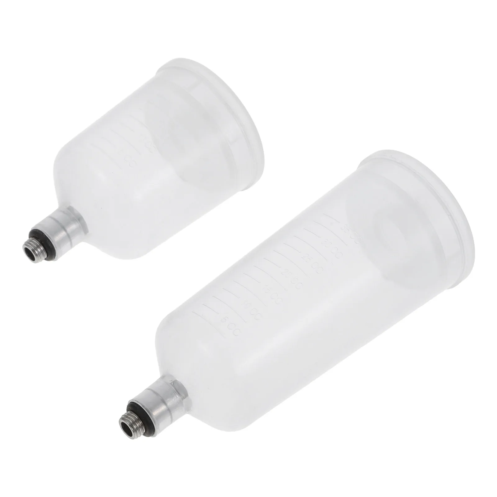 2Pcs Airbrush Paint Bottle Split-Type Dismountable Pigment Cup Replaceable Container Refillable Storage for Car Nail Makeup Cake