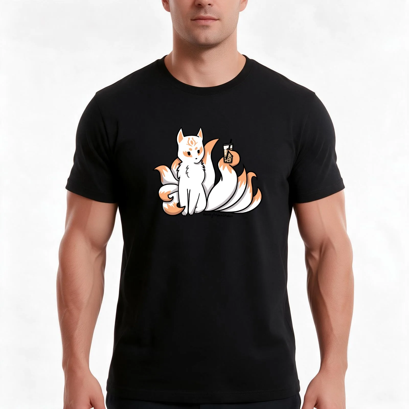Bubble Tea | Food Foxes T-Shirt, Summer Casual Cotton Tee, Oversized Streetwear Tops, Vintage Graphic Print, Unisex Men Women