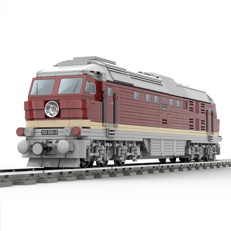 

MOC грузовой транспортный автомобиль дизельный локомотив BR132 строительный блок собрать DIY модель технология кирпичи игрушки для детей подарок ﻿