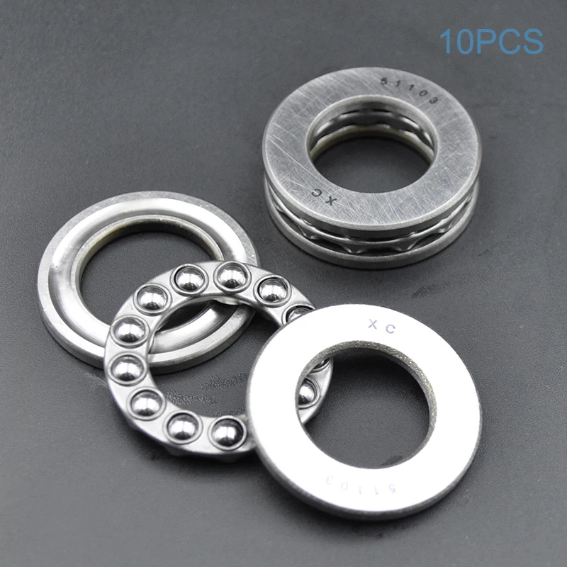 10 pcs high quality plane thrust bearing 51100 51101 51102 51103 51104 51105 51106 51107 51108 8105  8106 Axial Ball Bearings