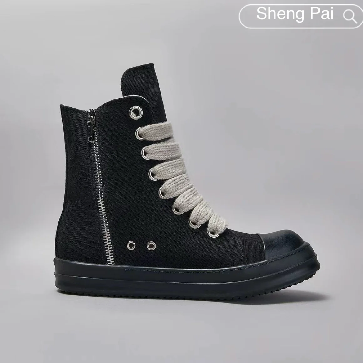 

Модная мужская парусиновая обувь, классическая черная мужская повседневная обувь на утолщенных шнурках, высокие женские кроссовки, мужские брендовые роскошные ботинки