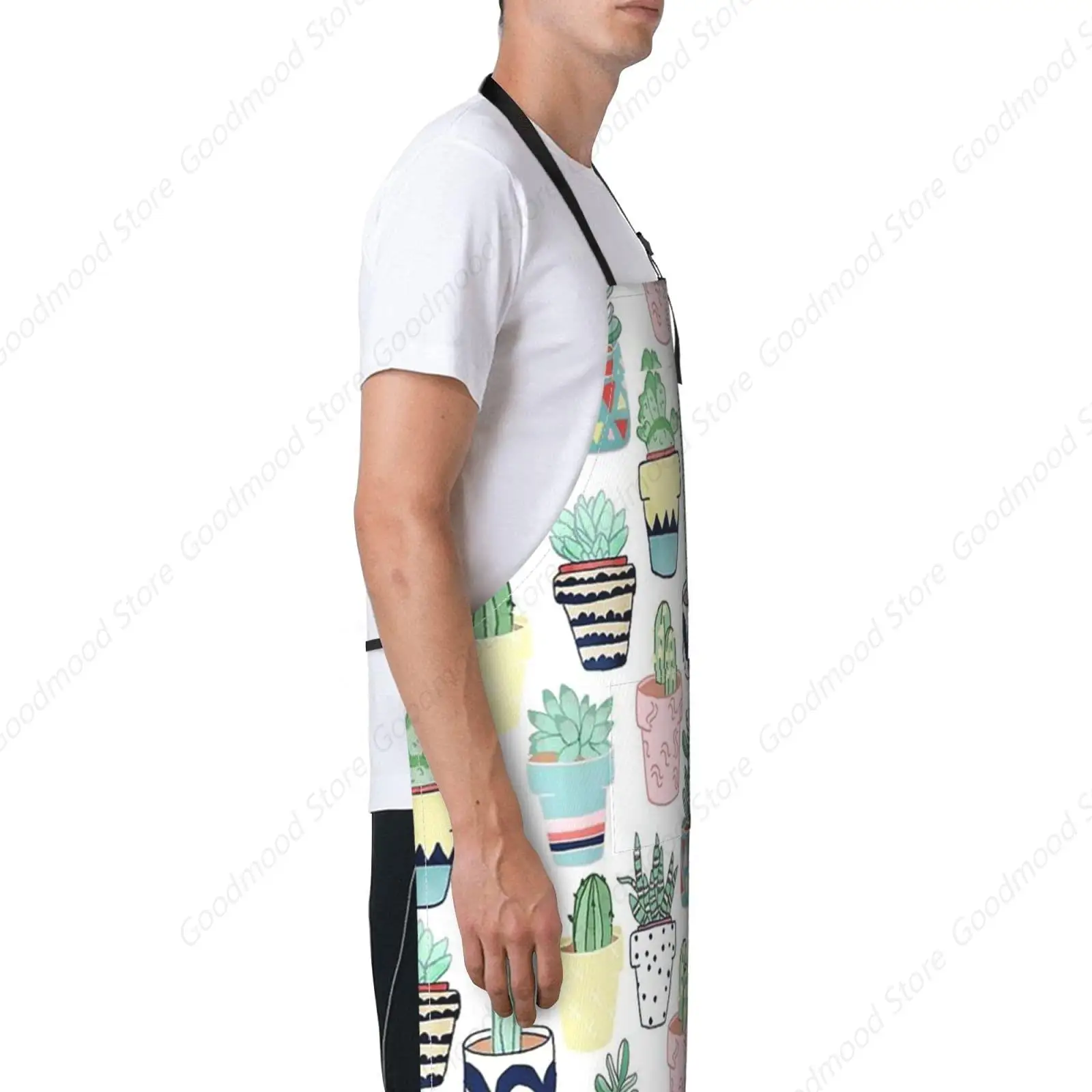 Colorful Ice Cream Seamless Pattern Apron Adjustable Neck Aprons For Men Women With Pockets Waterproof Aprons For Kitchen Home