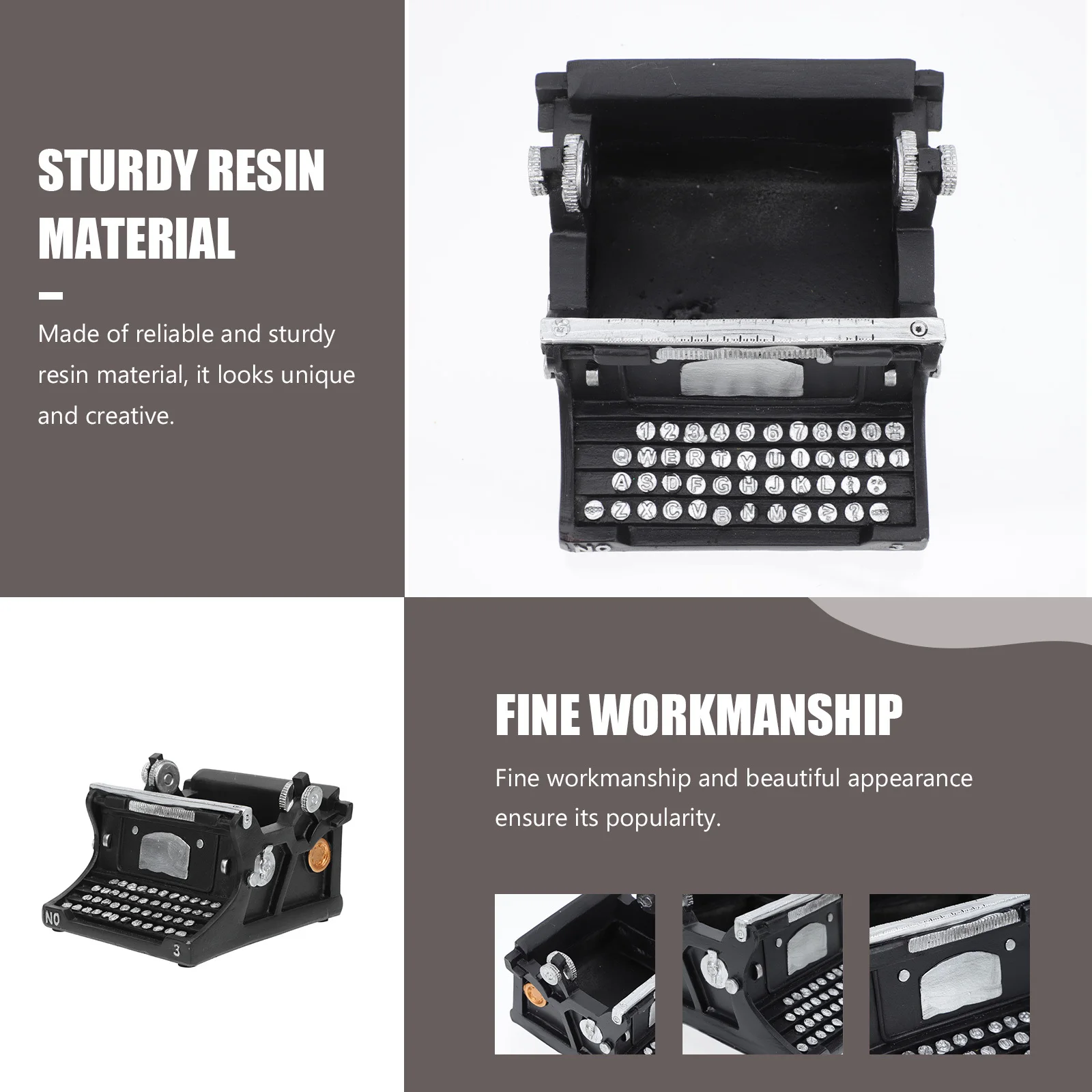 

Resin Typewriter Flowerpot Elegant Flower Container for Houseplants Modern Home Decor Piece Resin Typewriter Flowerpot