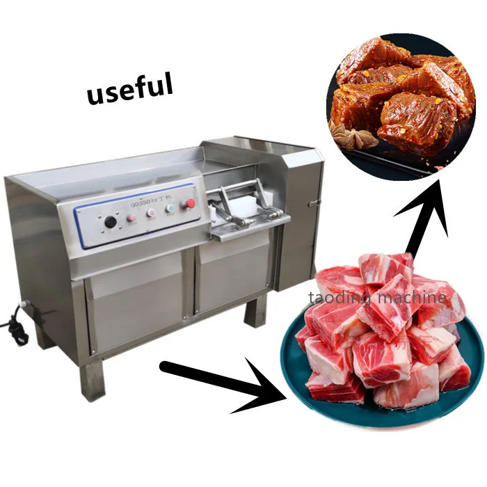 Máquina cortadora de carne y huesos segura y popular Máquina cortadora de cubos de carne Máquina cortadora de carne de cabra