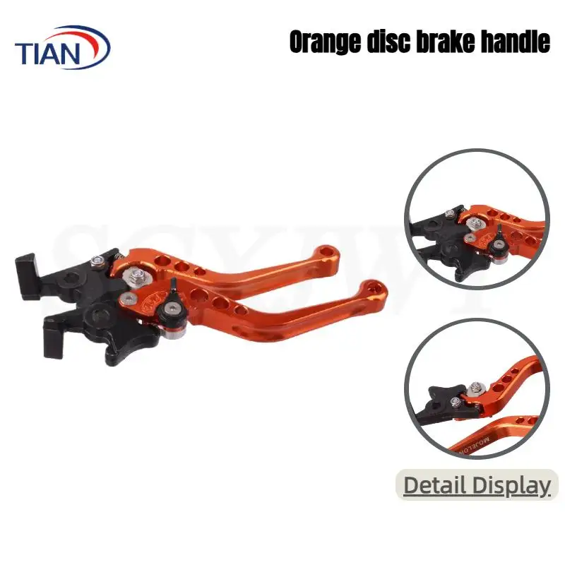 

New 1 Pair Motorcycle Clutch Brake Handle Drum Lever Modified Horn Adjustable Hand Lever Motorcycle Accessories Aluminum Alloy