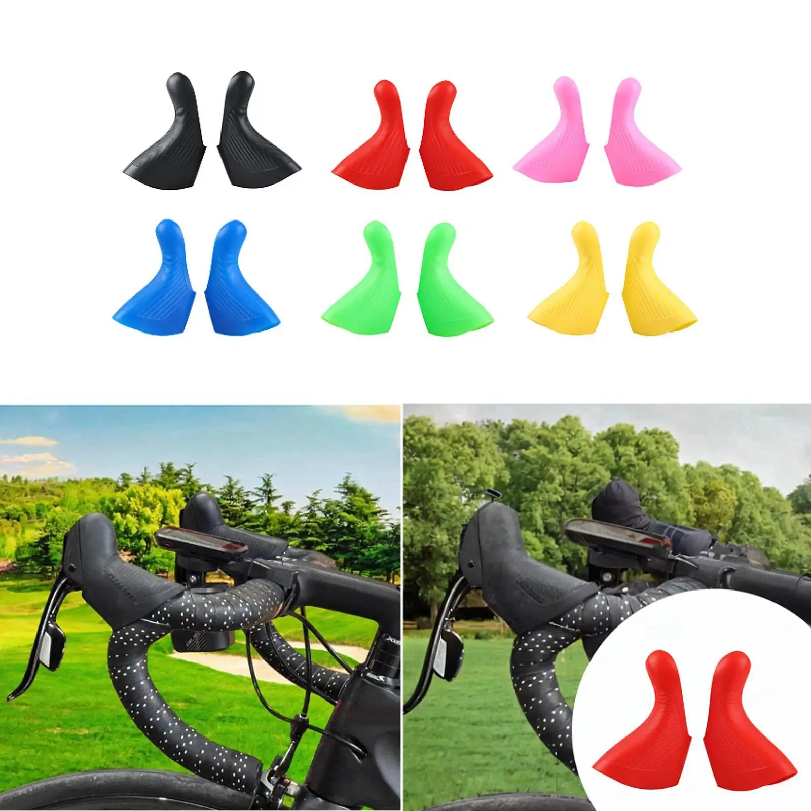 2Pcs Road Bicycle Shifter Covers Elegant Nonslip Handle Sleeves for er9 Erx