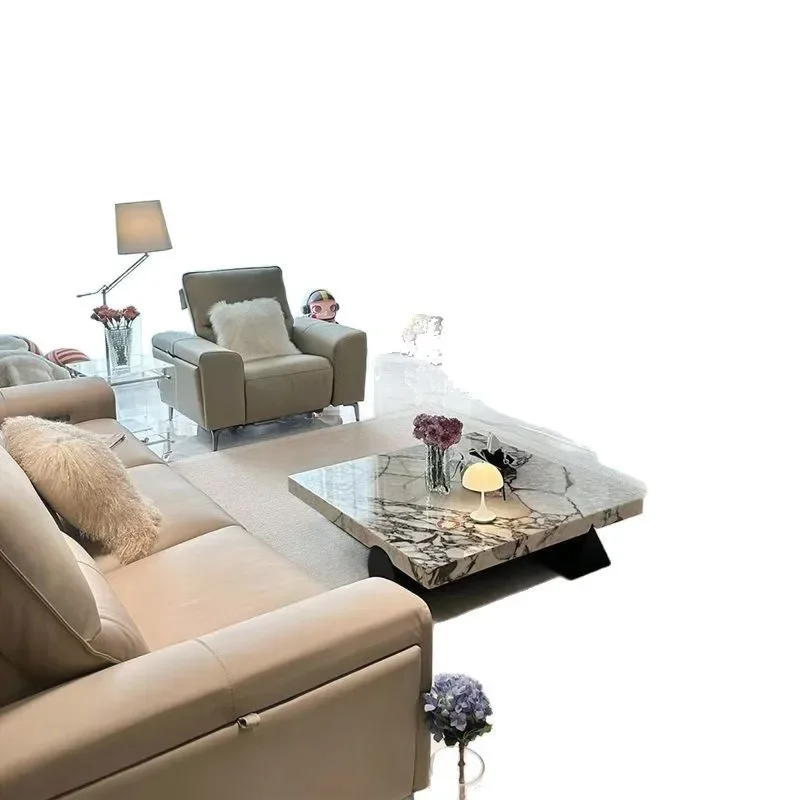 

Marble coffee table, rock slab, living room household, medieval square coffee table