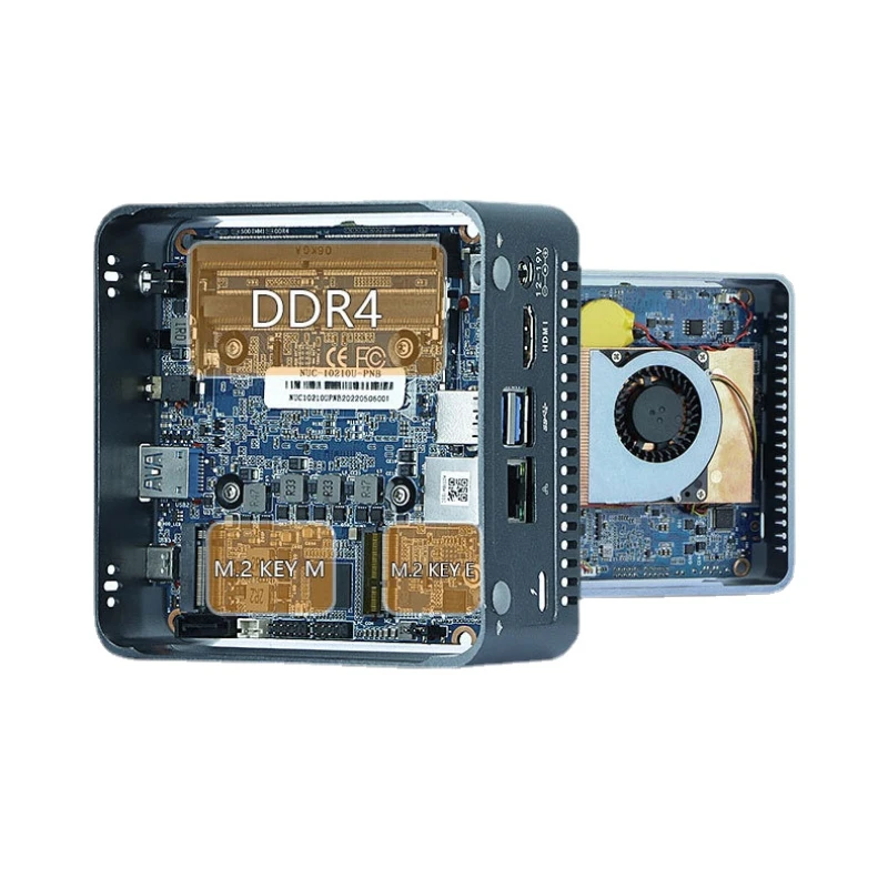 SM027กล่องโลหะซีพียู Intel I3-10110U/I5-10210U/I7-10510U Windows 11คอมพิวเตอร์ขนาดเล็ก RAM 16GB รอม512GB เดสก์ท็อปคอมพิวเตอร์6เทอร์มินัล WiFi 6