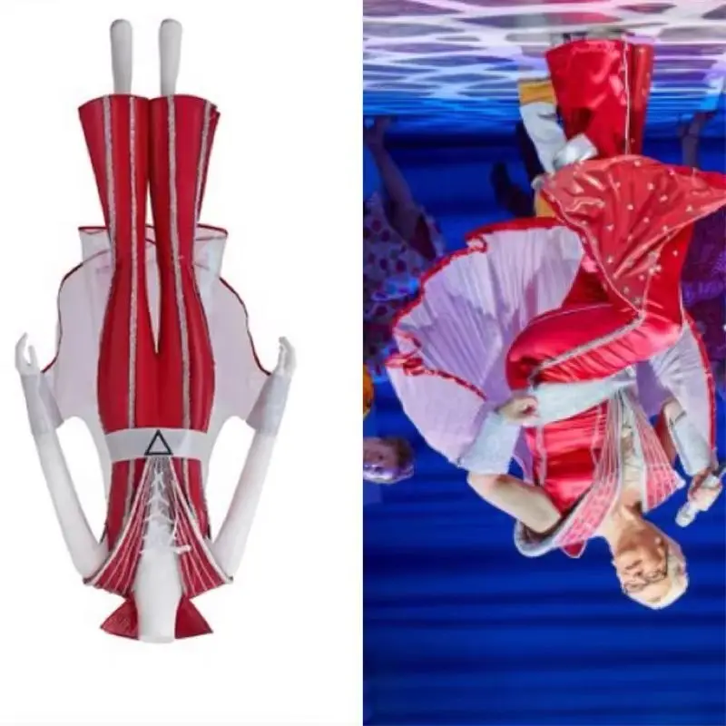 

Musical Mamma Mia Cosplay Costume Abba Theat Disco Jumpsuit Women's Deluxe Dance Outfit Red Suit