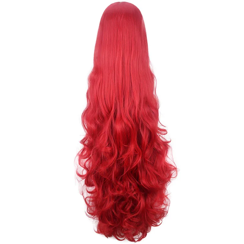 Peluca sintética larga ondulada rosa azul para Cosplay, juego de rol, disfraz de fiesta, pelo de fibra resistente al calor