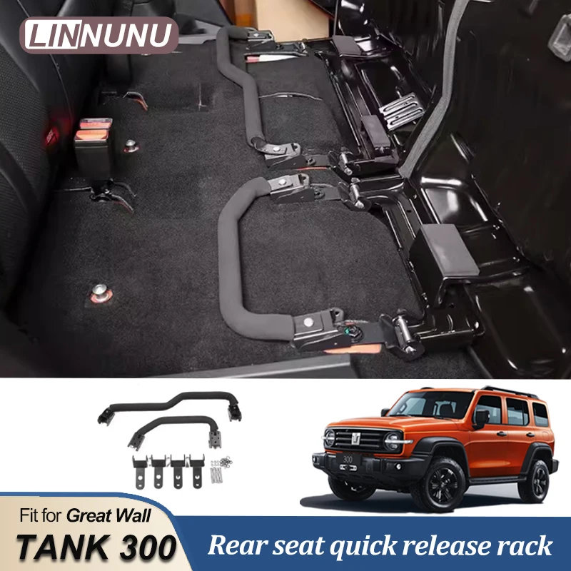 

LINNUNU Off-road Rear Seat Quick Release Bracket Modification Bed Car Sleeping Seat Flat Interior Accessories fit for Great Wall