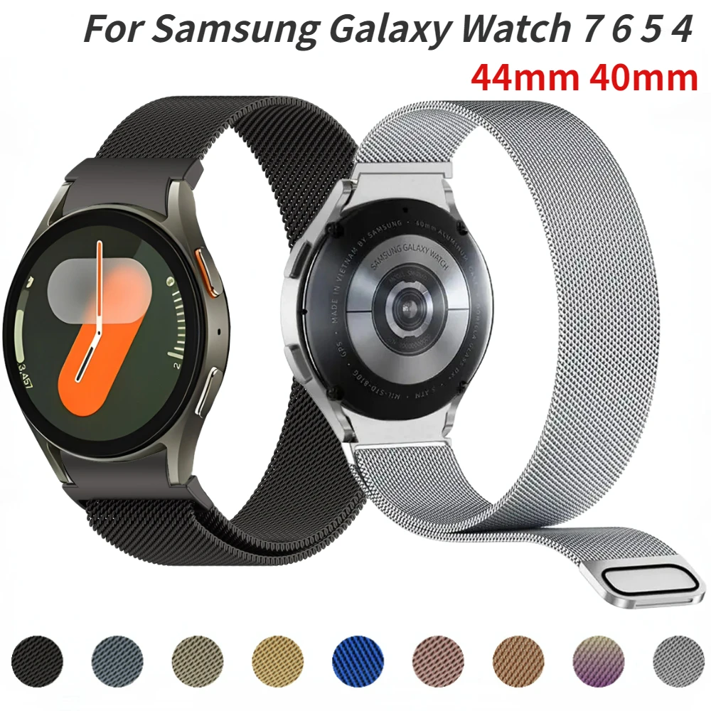 

Milanese Strap for Samsung Galaxy Watch 4 5 6 7 44mm 40mm/5 Pro 45mm Original Metal Wristband for Watch 6 Classic 47mm 43mm Band