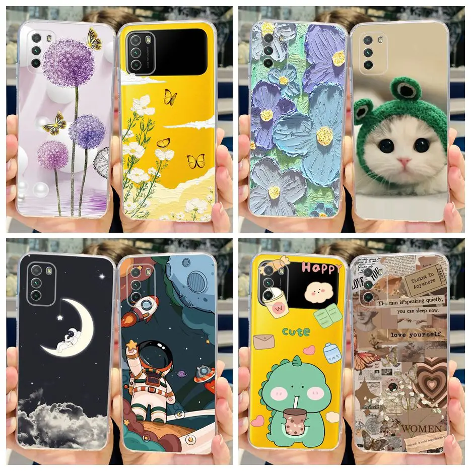 For Xiaomi Poco M3 Case New Fashion Painted Cover Silicone Soft TPU Phone Case For Xiaomi PocoM3 Poco M3 Pro 5G Back Cover Coque