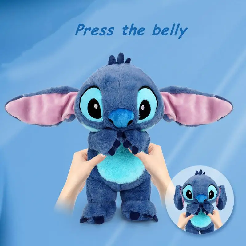 

Disney Original Stitch Plush Toy 33cm Ears Movable Cool Cute Kawaii Anime Soft Stuffed Plush Doll Home Decor Children Gifts Toys