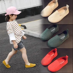 2024 primavera autunno ragazzi nuovo colore solido suola morbida bambini scarpe Casual ragazze scarpe da principessa scarpe da bambino scarpe da ballo per bambini