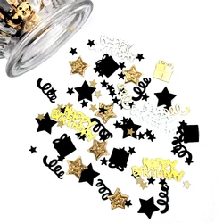 15g Coriandoli Misti Sparkly Nero Stella Dorata Streamer Tavolo Scatter Paillettes Baby Compleanno Decorazione Della Festa Nuziale Joyeux Anniversaire