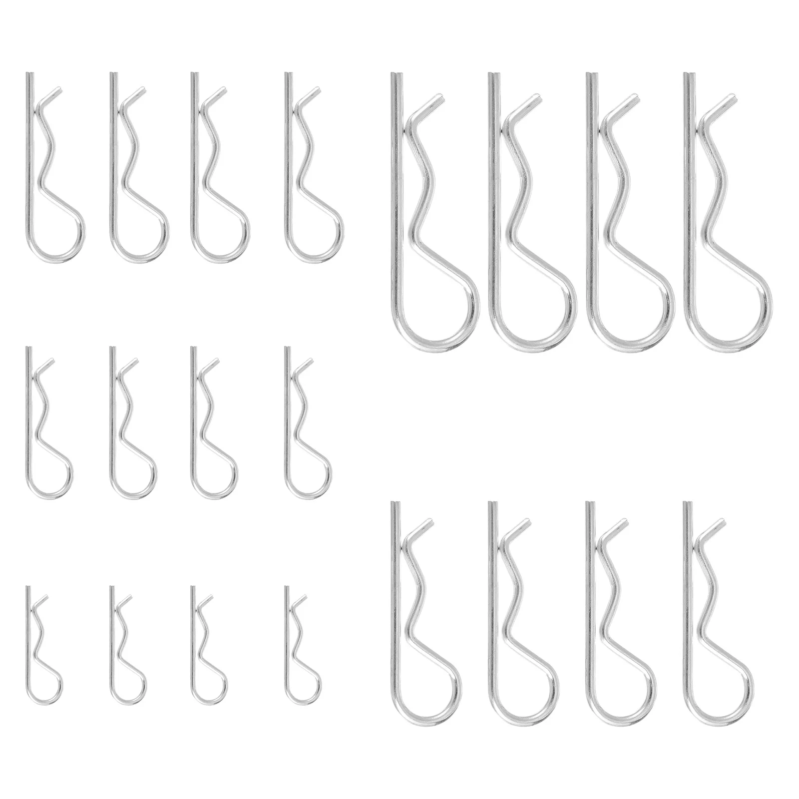

20pcs R Shape Pin Carbon Steel Spring Cotter Clip For Lawn Mower Tractor Trailer Fixing Fastener Reusable Hairpin Clip