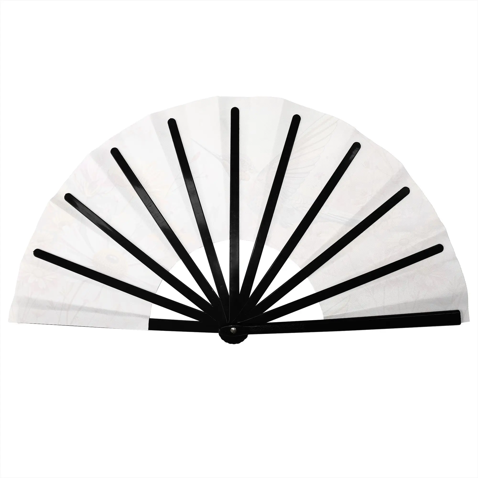 Flowers Fragrant And Birds Singing Folding Hand Fan  Polyester Fabric Fan Novelty Summer Accessory Decorative Fans