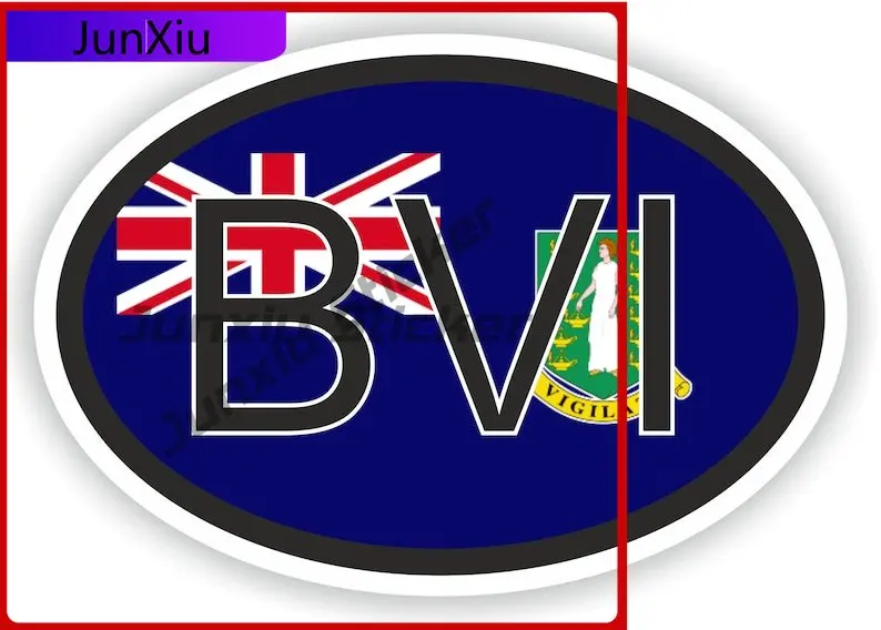 

British Virgin Islands Country Code Unique SUV Motorcycle Waterproof Body Decoration Vinyl Decal For Car Truck SUV Window