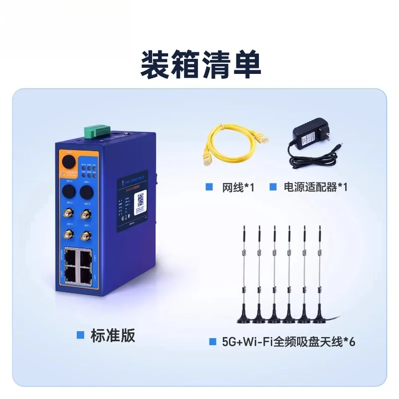 Industrial grade router RedCap Gigabit CPE Multi port Dual WiFi chip Full 485/232 Serial USR-G816