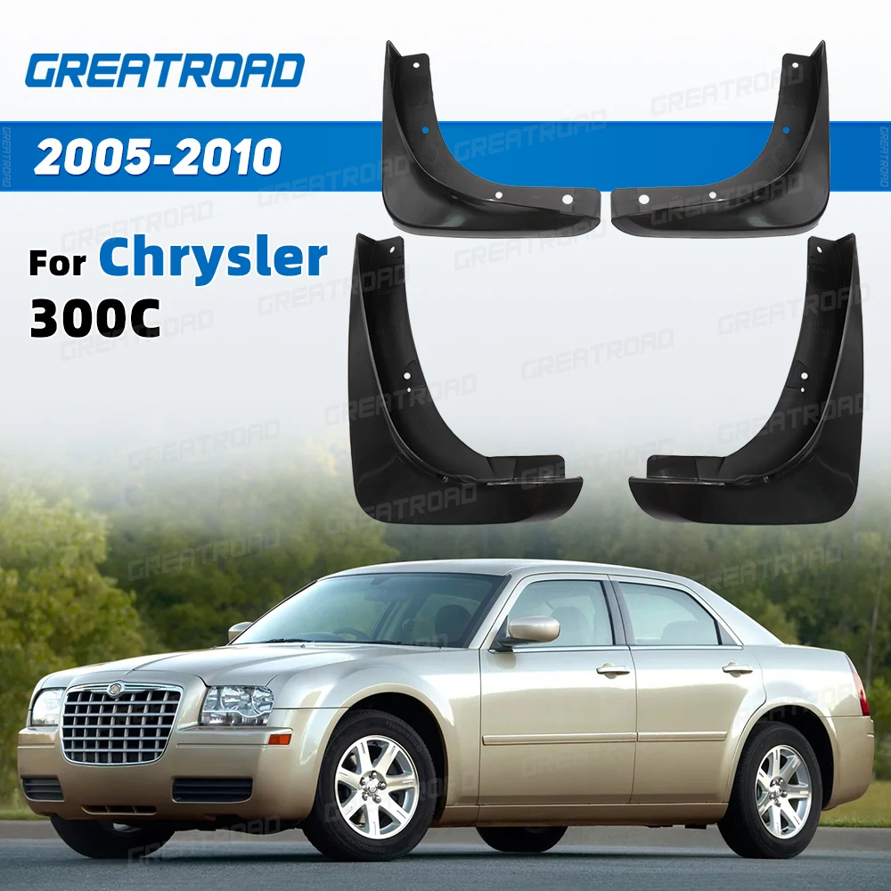 

Набор из 4 брызговиков для Chrysler 300C 2005-2010 2006 2007 2008 2009, автомобильные брызговики, защита крыльев, простая установка, автоаксессуары