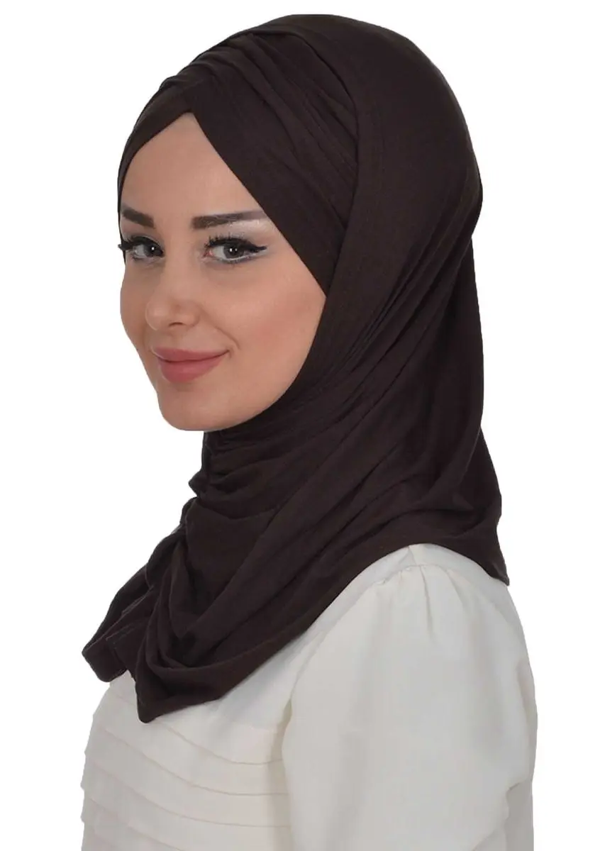 Ensemble d'écharpe en os peigné, café