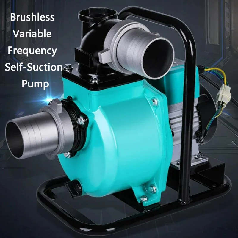 DC Electric Submersible Pump 48V-72V Brushless Variable Frequency Self-Suction Pump Household Water Pump Agricultural Irrigation