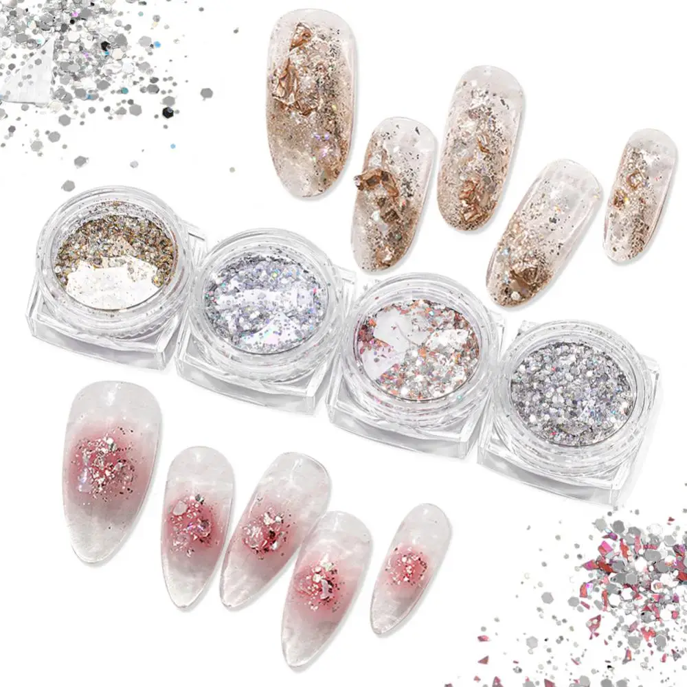 Chameleon Nail Flakes Foils Laser  Nail Glitter Powder UV Gel Polish Chrome Dust Palliette Manicure Art Decoration