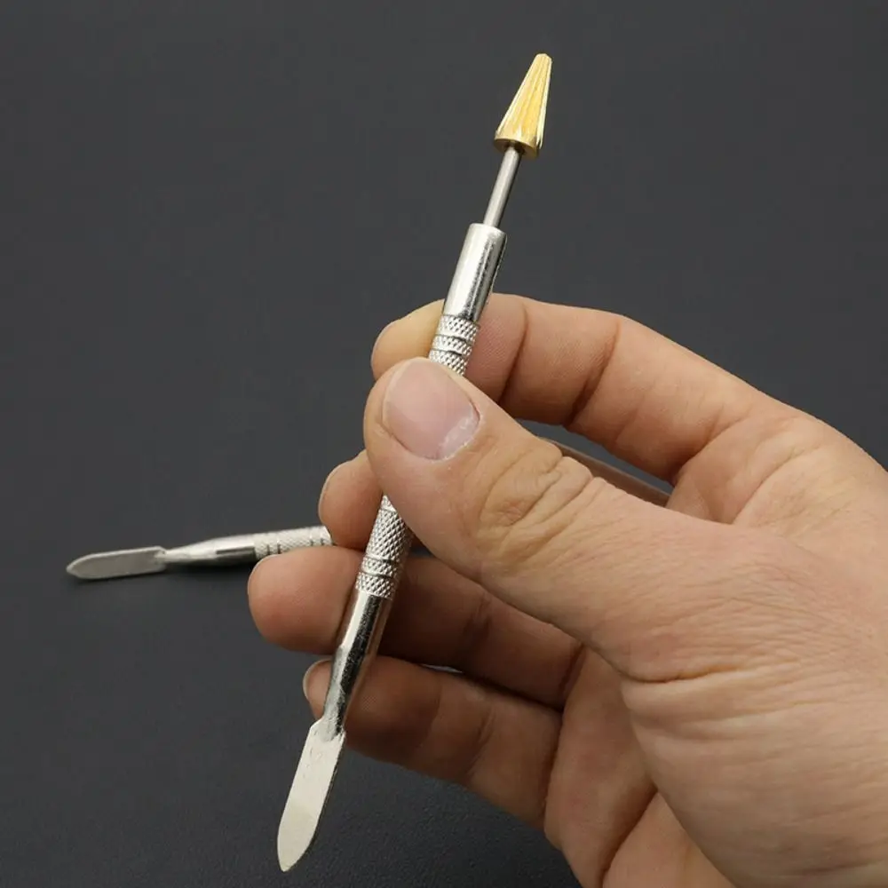 Professional DIY Leather Edge Oil Pen Double Head Stainless Steel Gluing Dye Pen Paint Roller Stick Leather