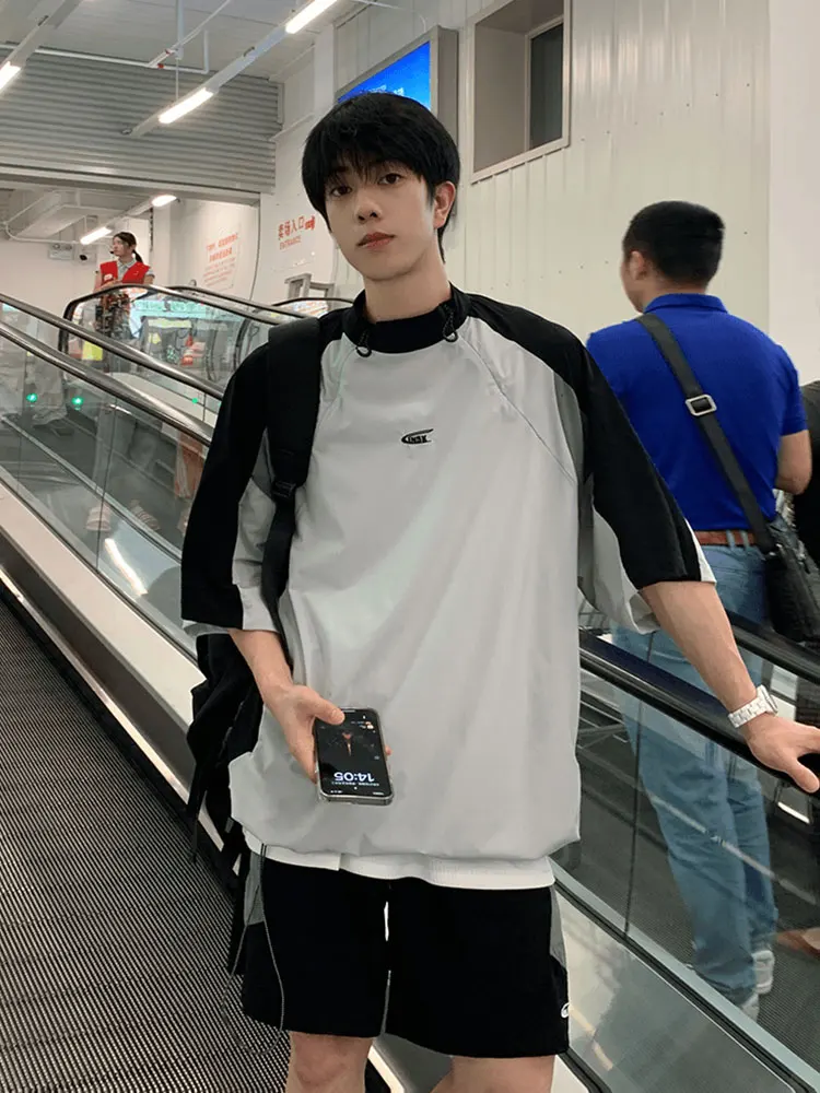 

Cool Men's Sportswear Set Ice Silk Qui Dry ort Sve T-irt Casual orts Summer Faionable Youth Brand Loose Fit roun...