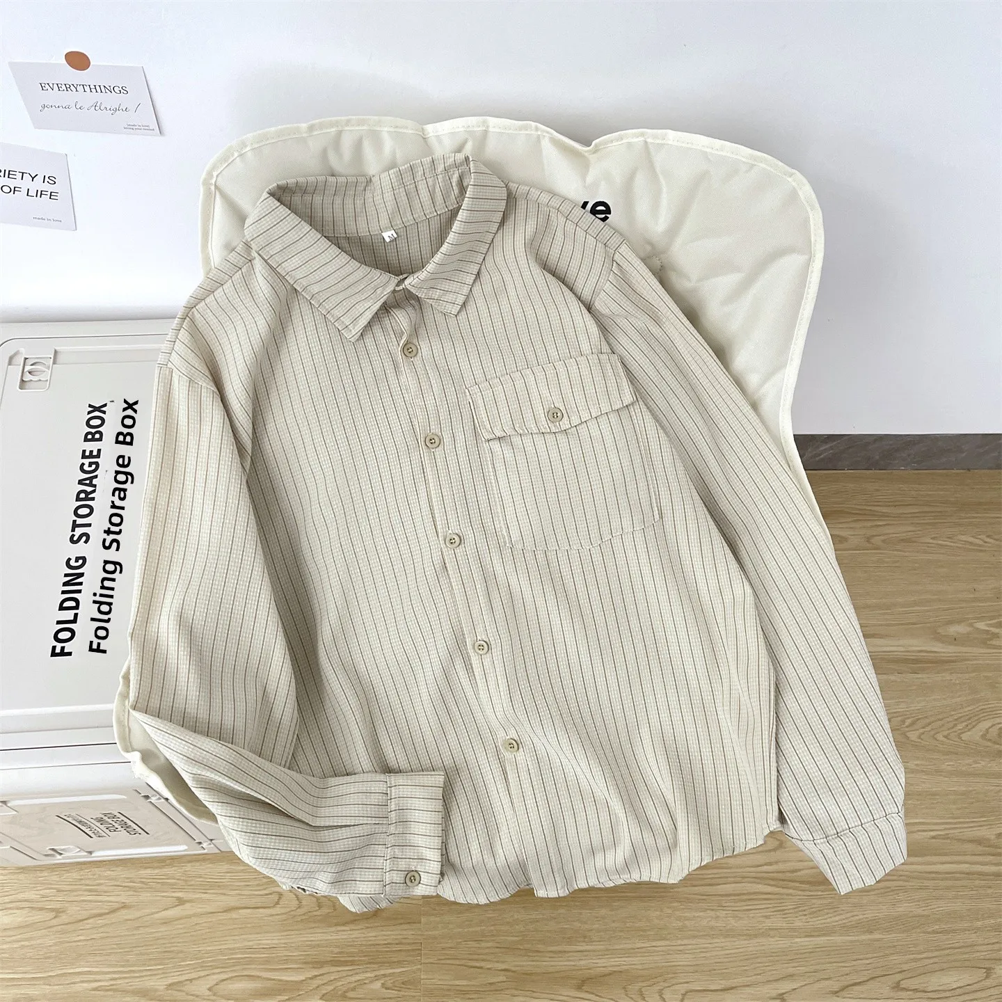 

Retro Japanese Sle Long Sve Casual Loose Men's irt Autumn Winter Simple College Sle Inner Wear Outer Wear