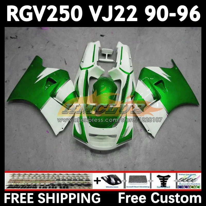 RGV250 For SUZUKI VJ22 green blk 1990 1991 1992 1993 1994 1995 1996 19No.142 RGV-250 VJ 22 RGV 250 90 91 92 93 94 95 96 Fairing