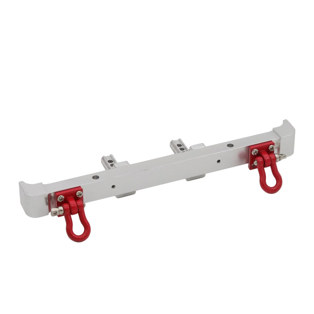 Metal Aluminum Alloy Front Bumper and Rear Bumper With Trailer Buckle For MN128 MN-128 RC Car Upgrade Parts