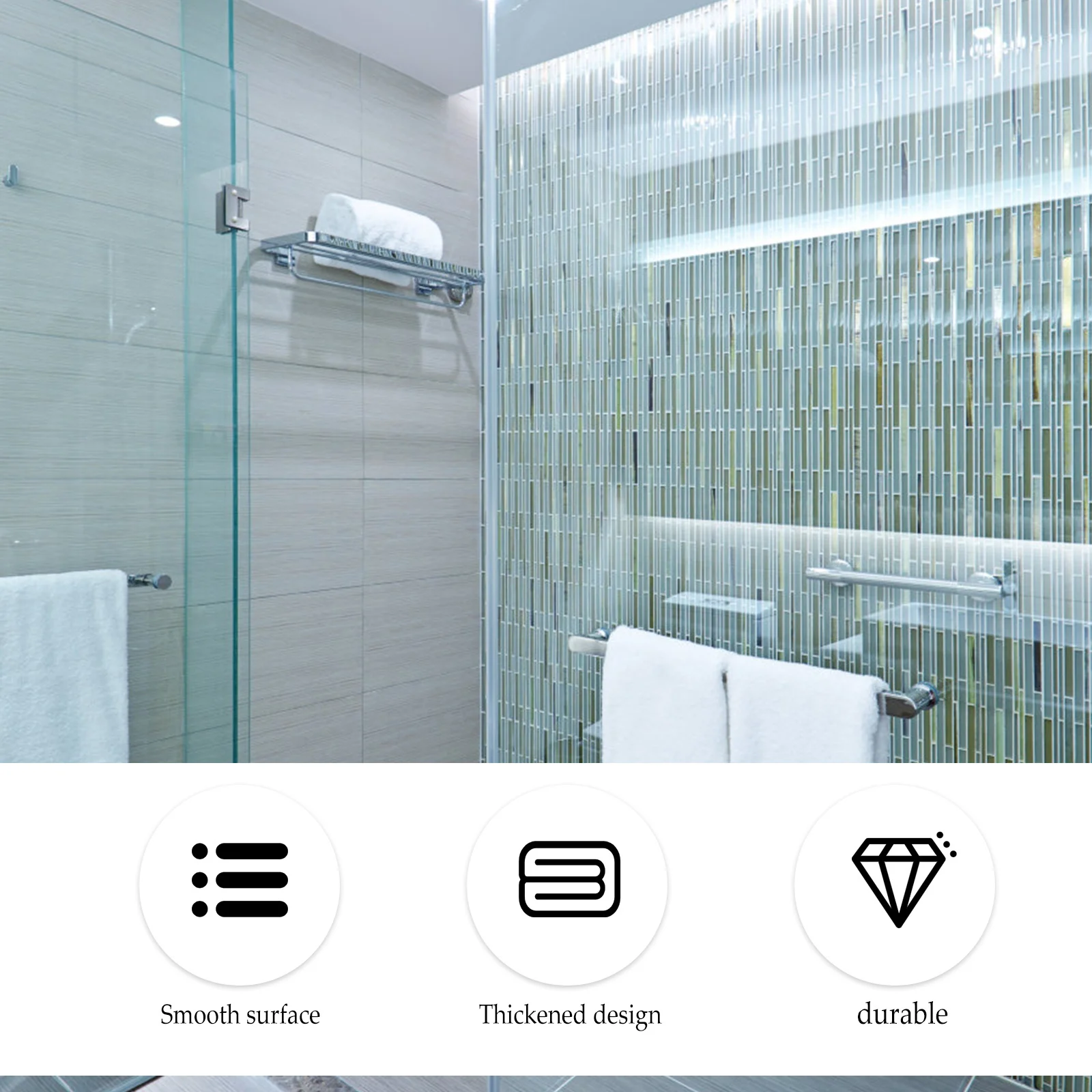 

4Pcs Stainless Steel Adjustable Shelf Brackets Glass Shelf Supports Polished Electroplated Rust Resistant Scratch Proof