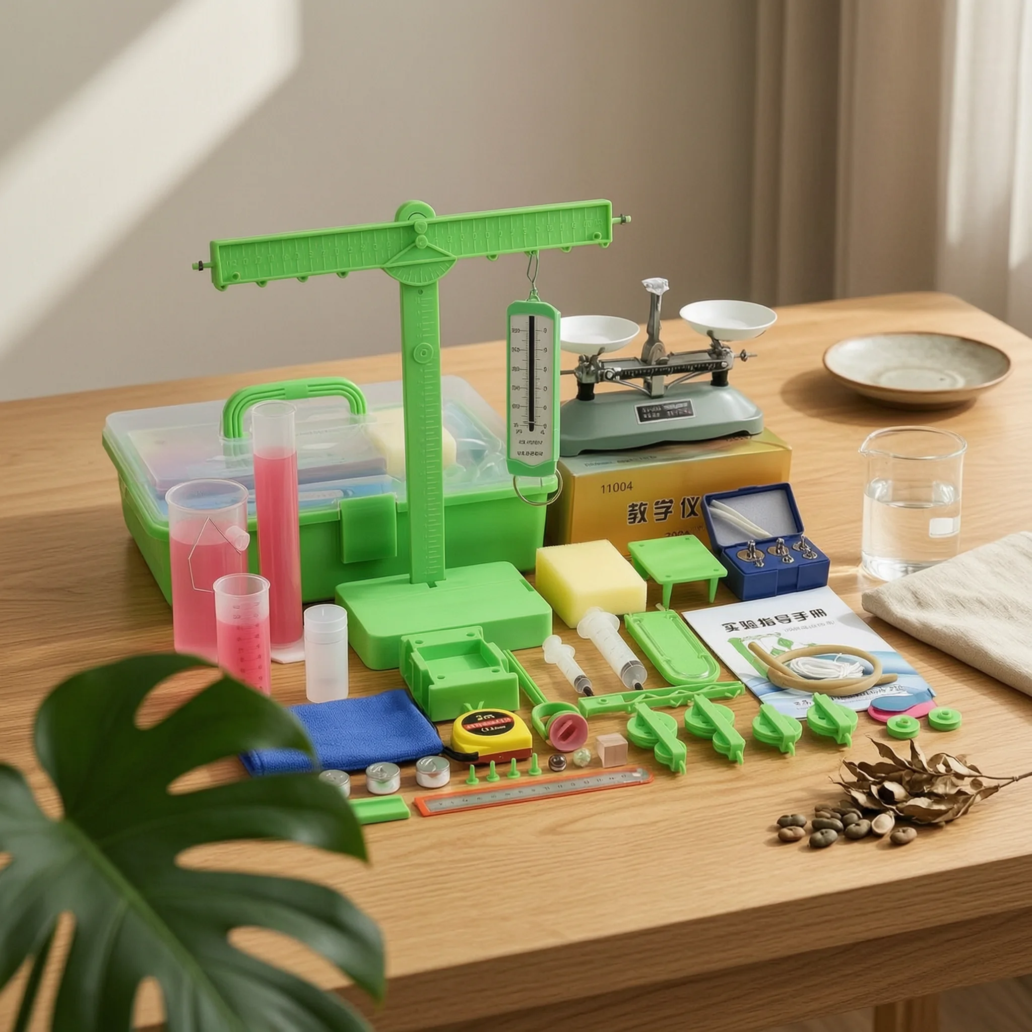 Mechanics Experiment Kit with Storage Case Hands-on Practical Basic for Middle School Students, Science Laboratory