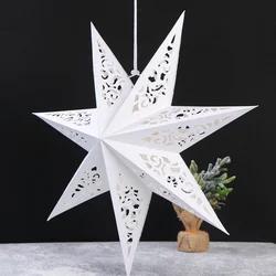 Christmas Decoration 45cm Hollow Out Star Party Light Window Grille Paper Lantern Stars Lampshade Garden Hanging for Home Party