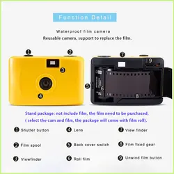 Film Camera Point And Shoot Camera Mini Retro Film Waterproof Non-Disposable Camera Creative Ins Gift For 35mm Film