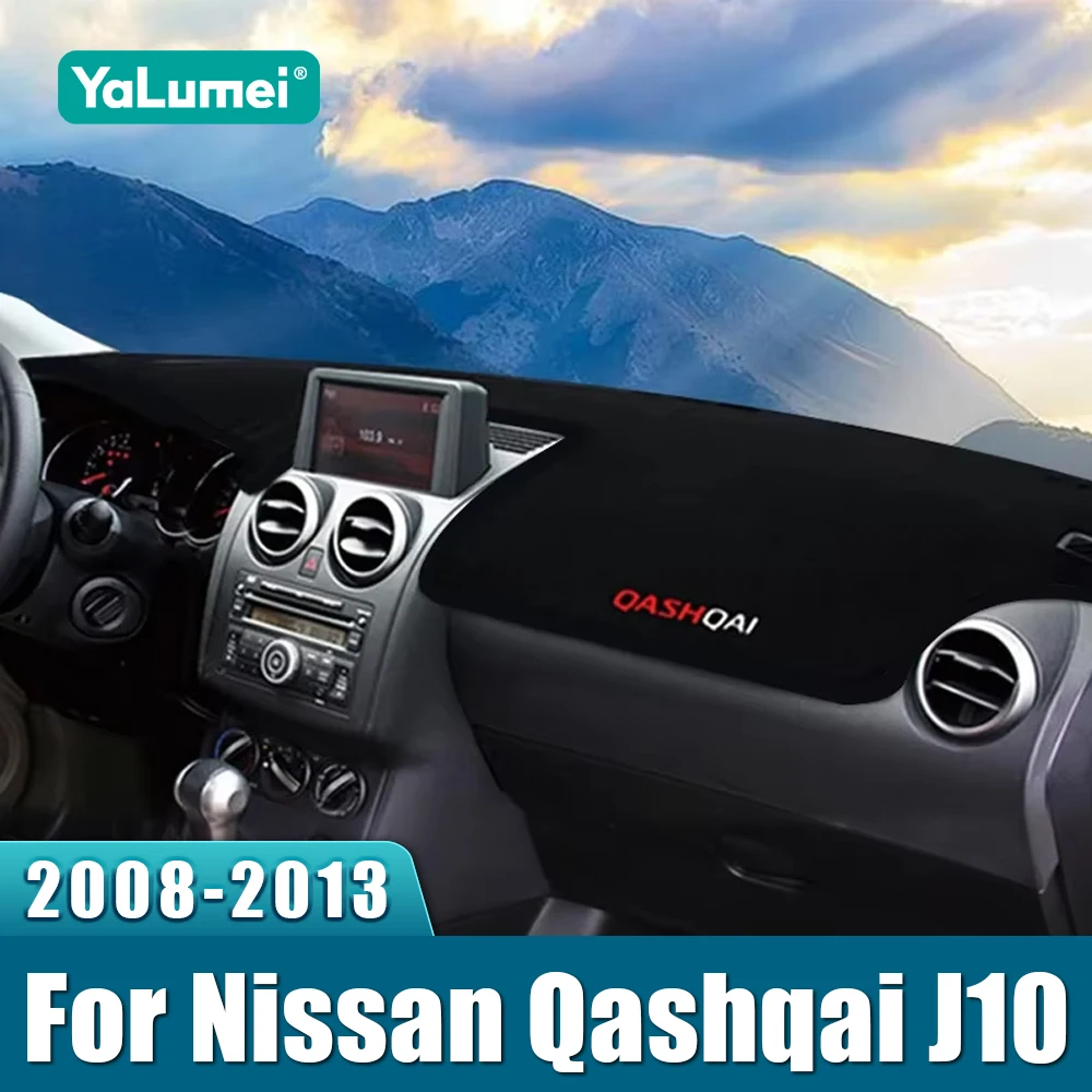 

Для Nissan Qashqai J10 2008 2009 2010 2011 2012 2013, чехол для приборной панели автомобиля, коврик для приборной панели, солнцезащитный козырек, нескользящая накладка, аксессуары для интерьера