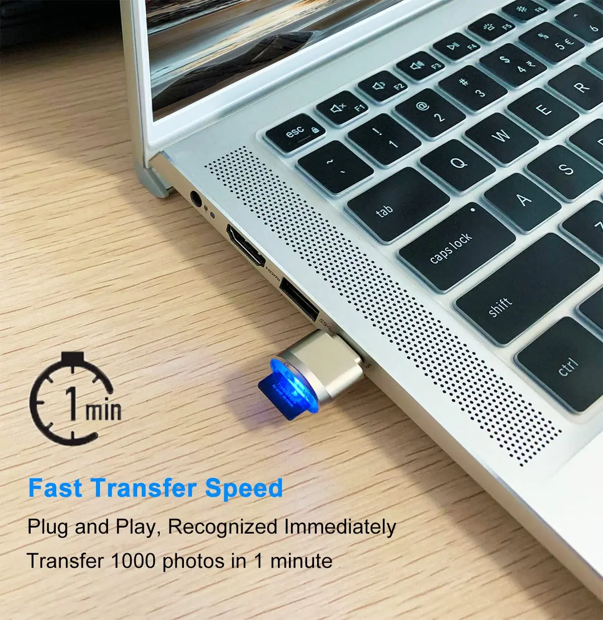 Micro SD Card Reader, USB C to SD Card Reader, TF Memory Card Reader OTG Adapter USB 3.0 Card Reader For Samsung Huawei Macbook